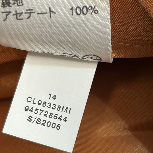 Classiques Entier Pants Women's Size 14 Wide Leg Linen Blend Orange NOS - Picture 13 of 14